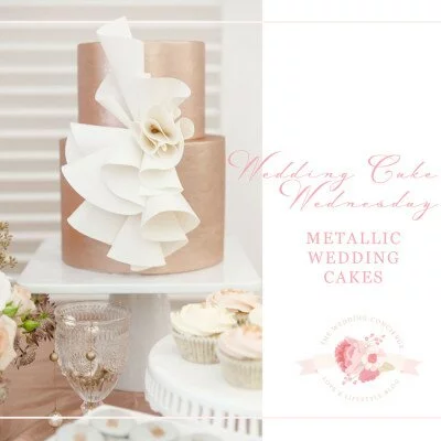 Wedding Cake Wednesday – Metallic Wedding Cakes