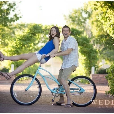 Fun Bicycle Garden Engagement | Sarah & Zach