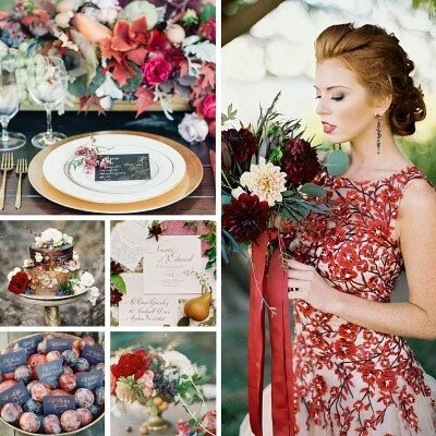 Wedding Theme Wednesday | Gilded Crimson