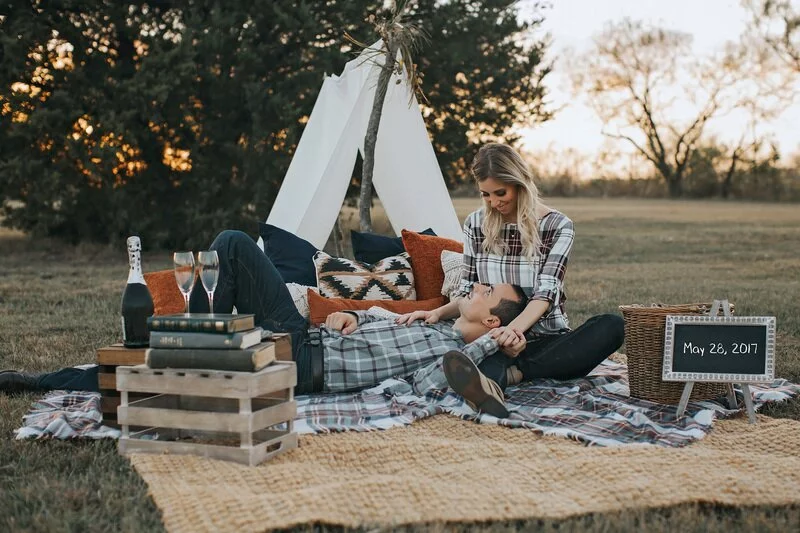 Plaid Picnic Engagement