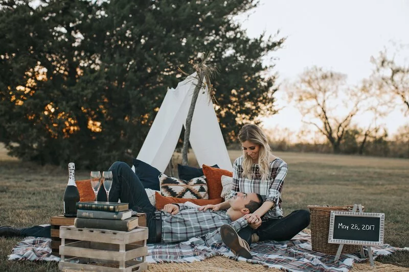 Plaid Picnic Engagement