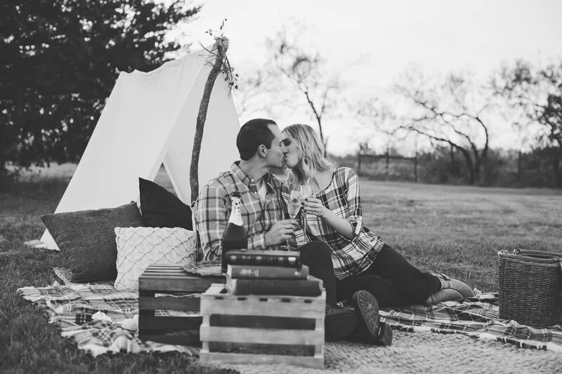 Plaid Picnic Engagement